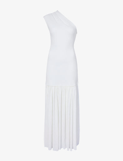 Proenza Schouler Still Life image of Cora Dress in Pleated Crepe Chiffon in IVORY