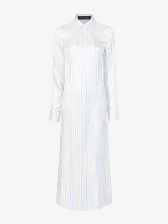 Proenza Schouler Still Life image of Hannah Dress in Stripe Silk Twill in IVORY MULTI