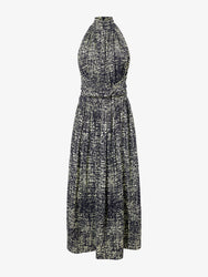 Proenza Schouler Still Life image of Lola Dress in Printed Viscose Crepe in BLACK MULTI