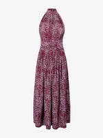 Proenza Schouler Still Life image of Lola Dress in Printed Viscose Crepe in OXBLOOD MULTI