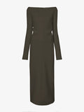 Proenza Schouler Still Life Image of Yara Dress In Bi-Stretch Suiting in Earth
