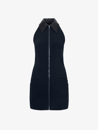 Proenza Schouler Still Life image of Emi Dress in Bi-Stretch Suiting in BLACK