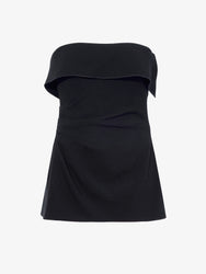 Proenza Schouler Still Life image of Felicity Top in Matte Viscose Crepe in BLACK