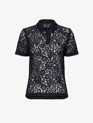Proenza Schouler Still Life image of Kennedy Top in Stretch Lace in BLACK