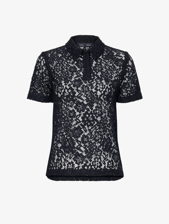 Proenza Schouler Still Life image of Kennedy Top in Stretch Lace in BLACK