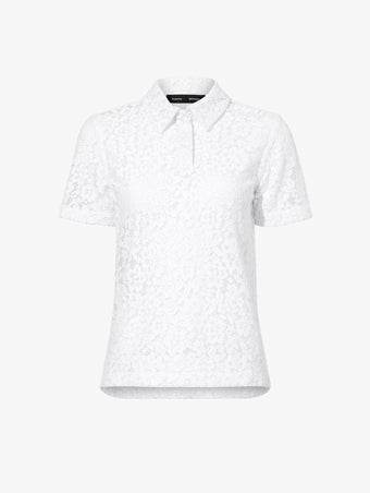 Proenza Schouler Still Life image of Kennedy Top in Stretch Lace in OFF WHITE