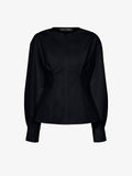 Proenza Schouler Still Life image of Ivonne Top in Eco Poplin in BLACK
