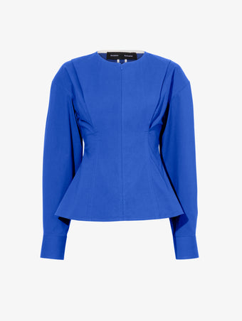 Proenza Schouler Still Life image of Ivonne Top in Eco Poplin in BLUE