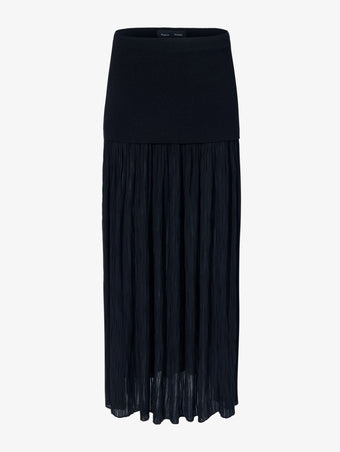 Proenza Schouler Still Life image of Paige Skirt in Pleated Crepe Chiffon in BLACK