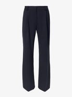 Proenza Schouler Still Life image of Savannah Pant in Wool Gabardine Suiting in BLACK