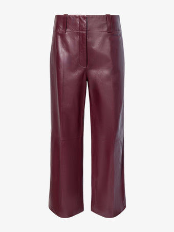 Proenza Schouler Still Life image of Noland Pant in Leather in OX BLOOD