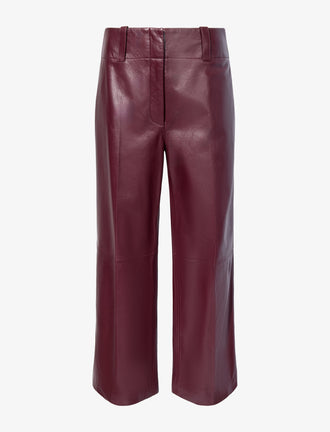 Proenza Schouler Still Life image of Noland Pant in Leather in OX BLOOD