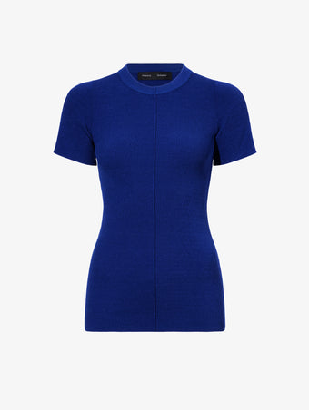 Proenza Schouler Still Life image of Sky Top in Matte Viscose Crepe in BLUE