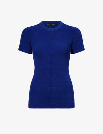 Proenza Schouler Still Life image of Sky Top in Matte Viscose Crepe in BLUE