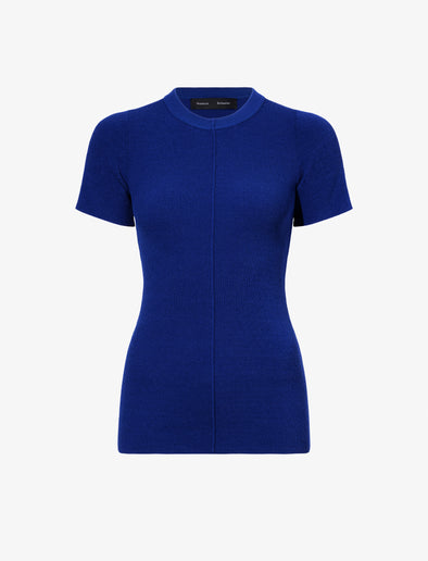 Proenza Schouler Still Life image of Sky Top in Matte Viscose Crepe in BLUE