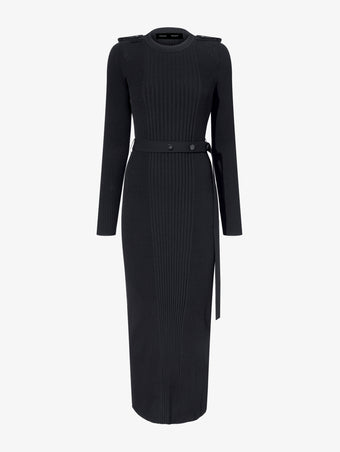Proenza Schouler Still Life image of Lauryn Dress in Silk Viscose Knit in BLACK
