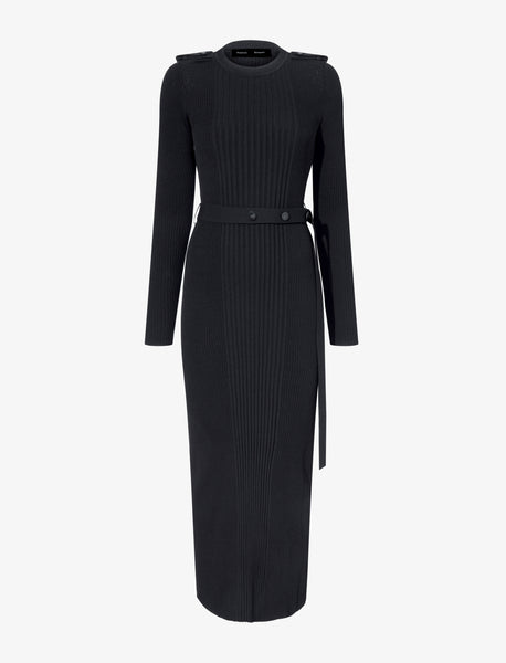 【送料&関税込】CourrA¨ges Black Viscose Blend Dress Black Liza Dress