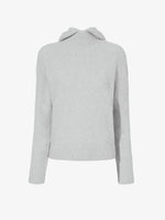 Proenza Schouler Still Life image of Greta Sweater in Lofty Eco Cashmere in LIGHT GREY MELANGE