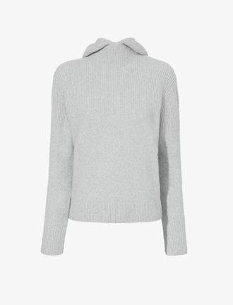 Proenza Schouler Still Life image of Greta Sweater in Lofty Eco Cashmere in LIGHT GREY MELANGE