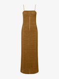 Proenza Schouler Still Life image of Suki Dress in Viscose Ribbon Knit in OCHRE