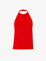 Proenza Schouler Still Life image of Leona Top in Viscose Ribbon Knit in RED