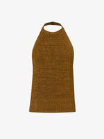 Proenza Schouler Still Life image of Leona Top in Viscose Ribbon Knit in OCHRE
