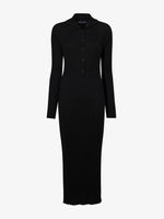 Proenza Schouler flat image of Maeve Dress in Superfine Merino Silk in black