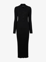 Proenza Schouler flat image of Maeve Dress in Superfine Merino Silk in black