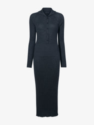 Proenza Schouler Still Life image of Maeve Dress in Superfine Merino Silk in CHARCOAL