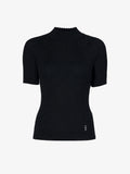 Proenza Schouler flat image of Jaden Top in Superfine Merino Silk in BLACK