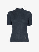 Proenza Schouler Still Life image of Jaden Top in Superfine Merino Silk in CHARCOAL