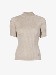 Proenza Schouler Still Life image of Jaden Top in Superfine Merino Silk in TAUPE