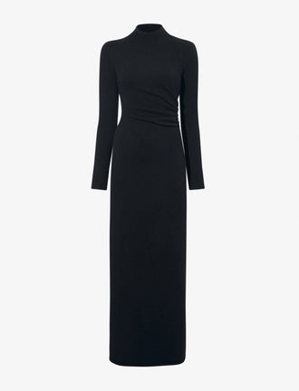 Proenza Schouler Still Life image of Annette Dress in Cashmere Silk in BLACK