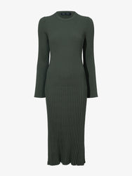 Proenza Schouler Still Life image of Kenna Dress in Midweight Viscose Rib in FATIGUE