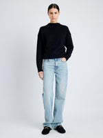 Proenza Schouler front image of model wearing Ryman Jean in CLASSIC WASH