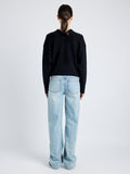 Proenza Schouler back image of model wearing Ryman Jean in CLASSIC WASH