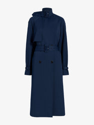 Proenza Schouler Still Life image of Sabina Coat in Technical Nylon Jacquard in Midnight