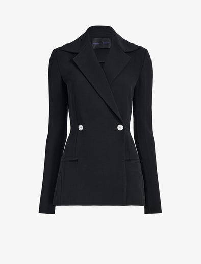 Proenza Schouler Still Life image of Marine Jacket in Bi-Stretch Suiting in Black