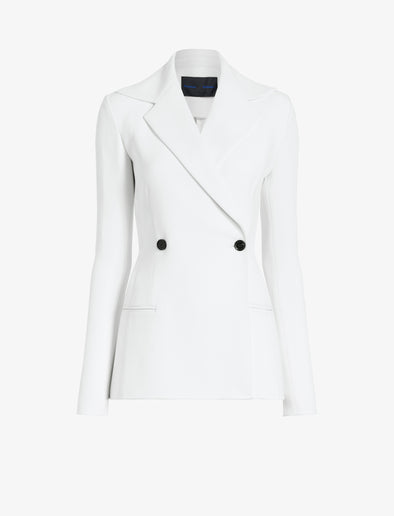 Proenza Schouler Still Life image of Marine Jacket in Bi-Stretch Suiting in Off White