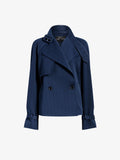 Proenza Schouler Still Life image of Larissa Jacket in Technical Nylon Jacquard in Midnight