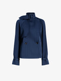 Proenza Schouler Still Life image of Larissa Jacket in Technical Nylon Jacquard in Midnight