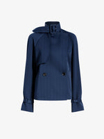 Proenza Schouler Still Life image of Larissa Jacket in Technical Nylon Jacquard in Midnight