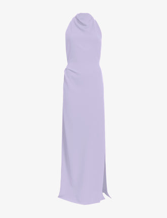 Proenza Schouler Still Life image of Faye Backless Dress In Matte Viscose Crepe in Lilac