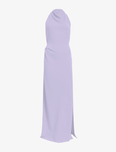 Proenza Schouler Still Life image of Faye Backless Dress In Matte Viscose Crepe in Lilac