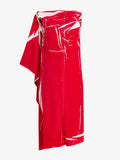 Proenza Schouler Still Life image of Ondine Dress in Garment Printed Silk Viscose in Crimson