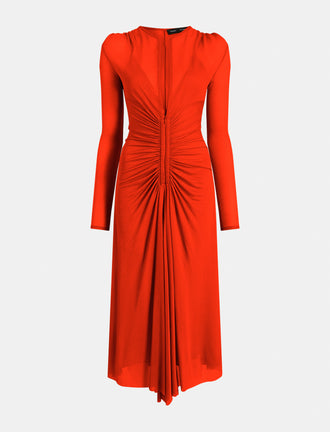 Proenza Schouler Still Life image of Kerstin Dress in Crepe Jersey in Red