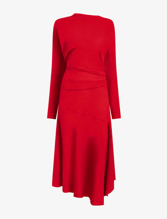 Proenza Schouler Still Life image of Alina Dress in Stretch Silk Viscose in Red