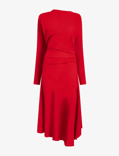 Proenza Schouler Still Life image of Alina Dress in Stretch Silk Viscose in Red