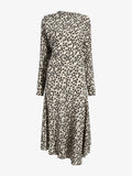 Proenza Schouler Still Life image of Alina Dress in Printed Silk Viscose in Sand Multi
