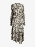 Proenza Schouler Still Life image of Alina Dress in Printed Silk Viscose in Sand Multi